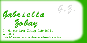 gabriella zobay business card